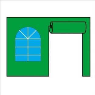 Стенка с окном и рулонной дверью 5 м. Для шатра-автомат «пагода» (gaze